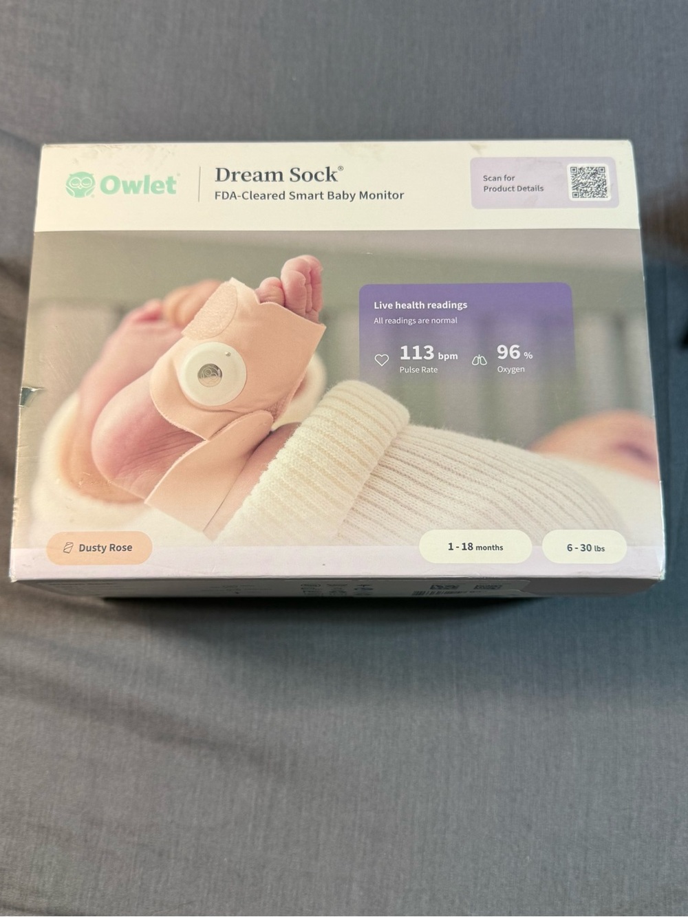 Owlet Dream Sock- Dusty Rose